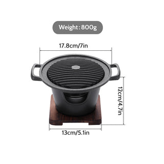 Mini BBQ Grill Alcohol Stove Home Smokeless Barbecue Grill Outdoor BBQ Plate Roasting Meat Tools
