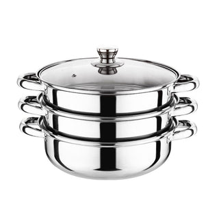Three-layer cooking multi-purpose soup steamer