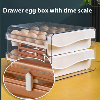 With Scale Egg Storage Box Kitchen Refrigerator Drawer Storage Box