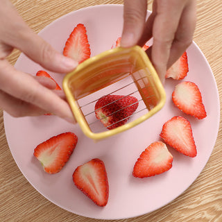 Strawberry cutting fruit platter slicer Strawberry Banana Press stainless steel fruit cutter creative kitchen gadget