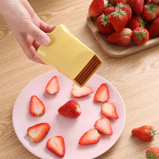 Strawberry cutting fruit platter slicer Strawberry Banana Press stainless steel fruit cutter creative kitchen gadget